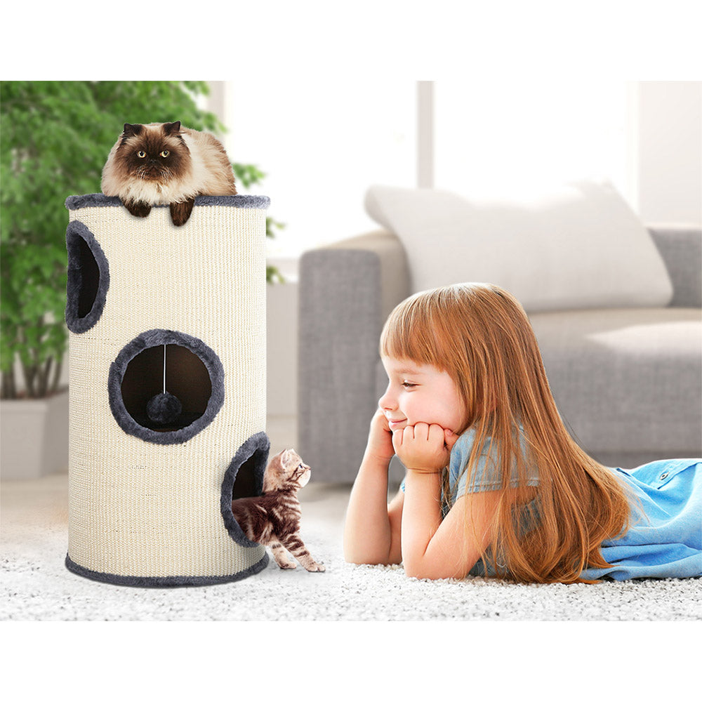 i.Pet Cat Tree 70cm Scratching Post Tower Scratcher Trees Wood Condo House Toys