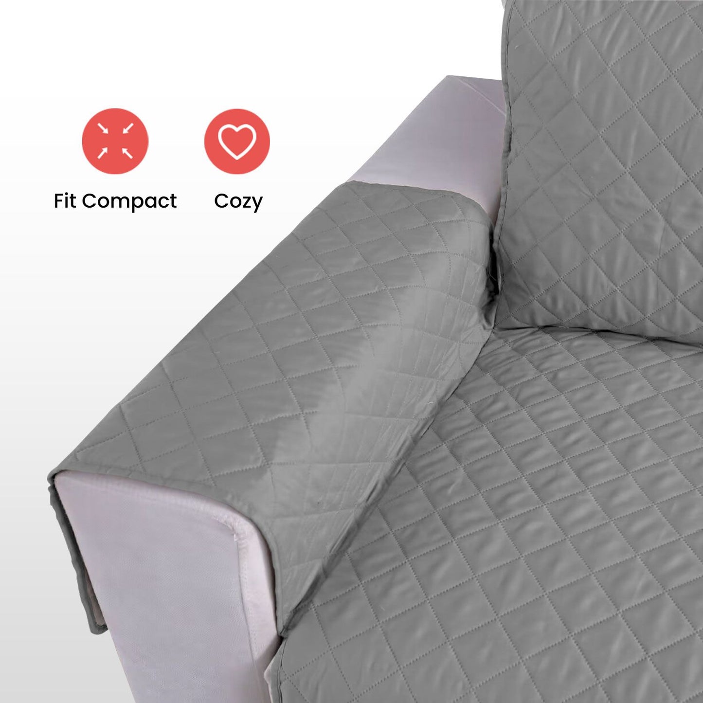 FLOOFI Pet Sofa Cover 2 Seat (Grey)