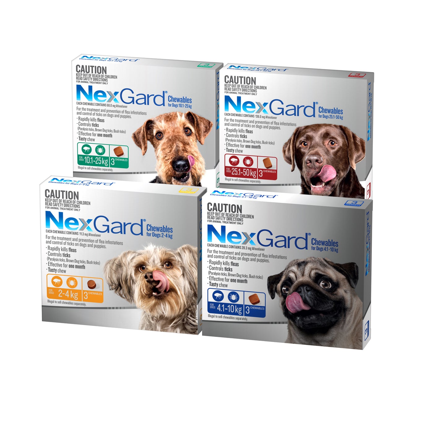 NEXGARD FOR DOGS 2-4KG - Orange 3 Pack