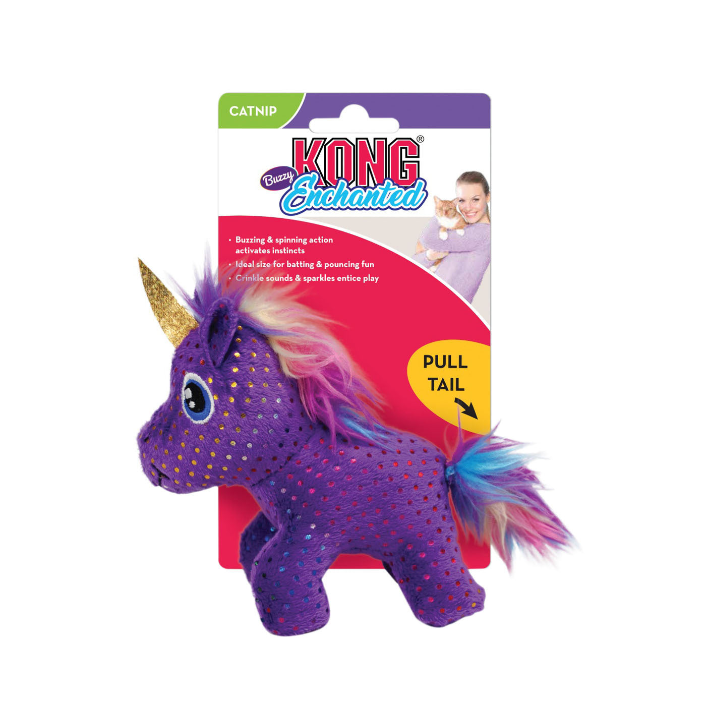 KONG Enchanted Buzzy Unicorn Dog Toy