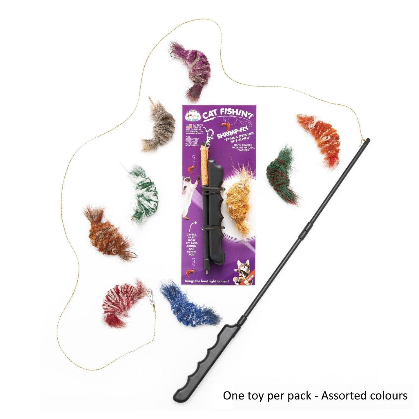 Cat Lures Cat Fishin Rod Teaser Cat Toy - Da Shrimp