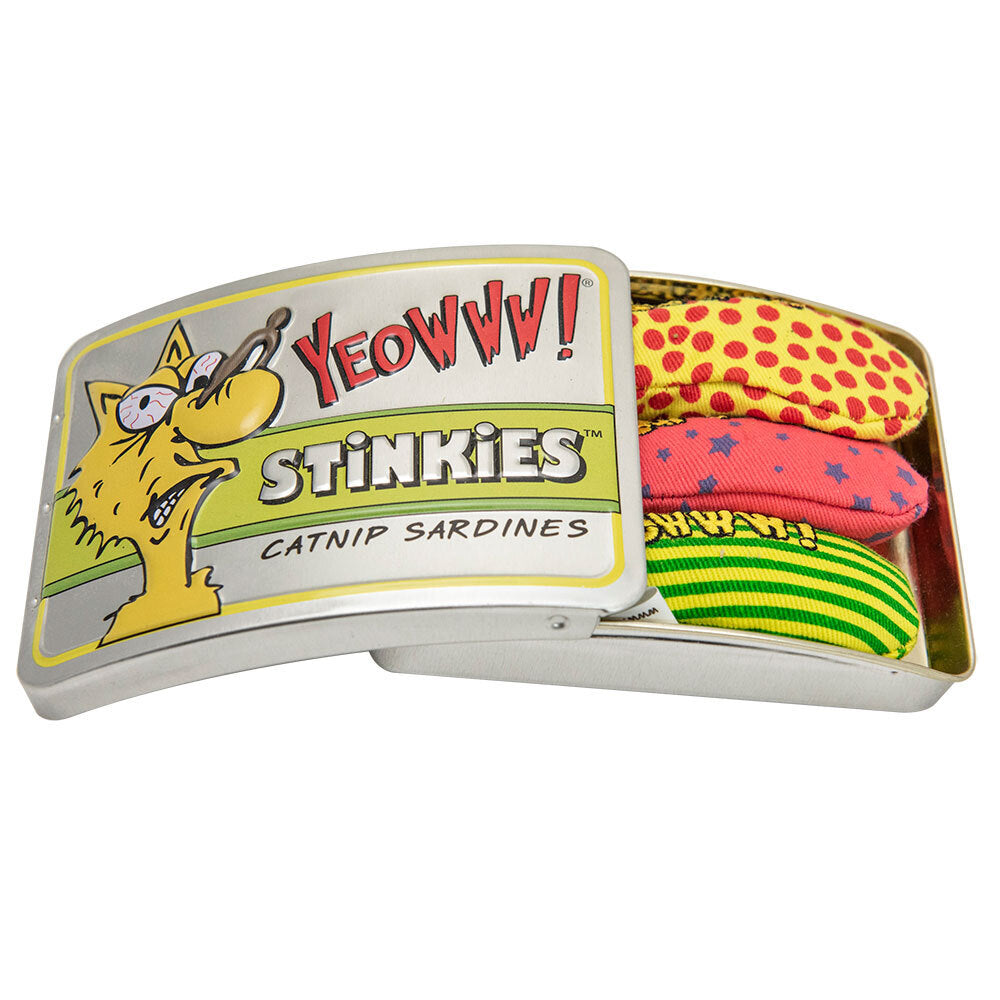 Yeowww! Cat Toys with Pure American Catnip - Tin of 3 Stinkies