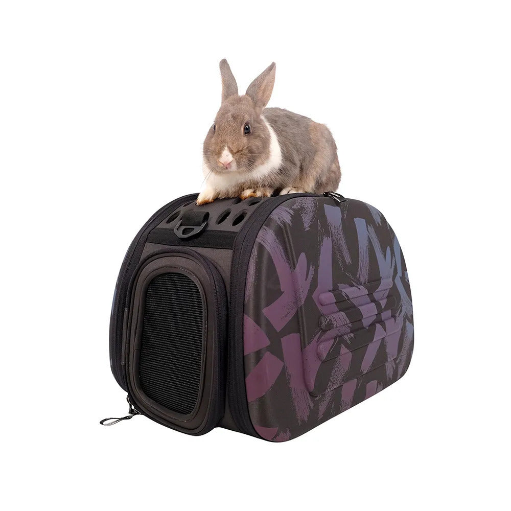 Ibiyaya Collapsible Vented Travelling Pet Carrier for Cats & Dogs - Stardust