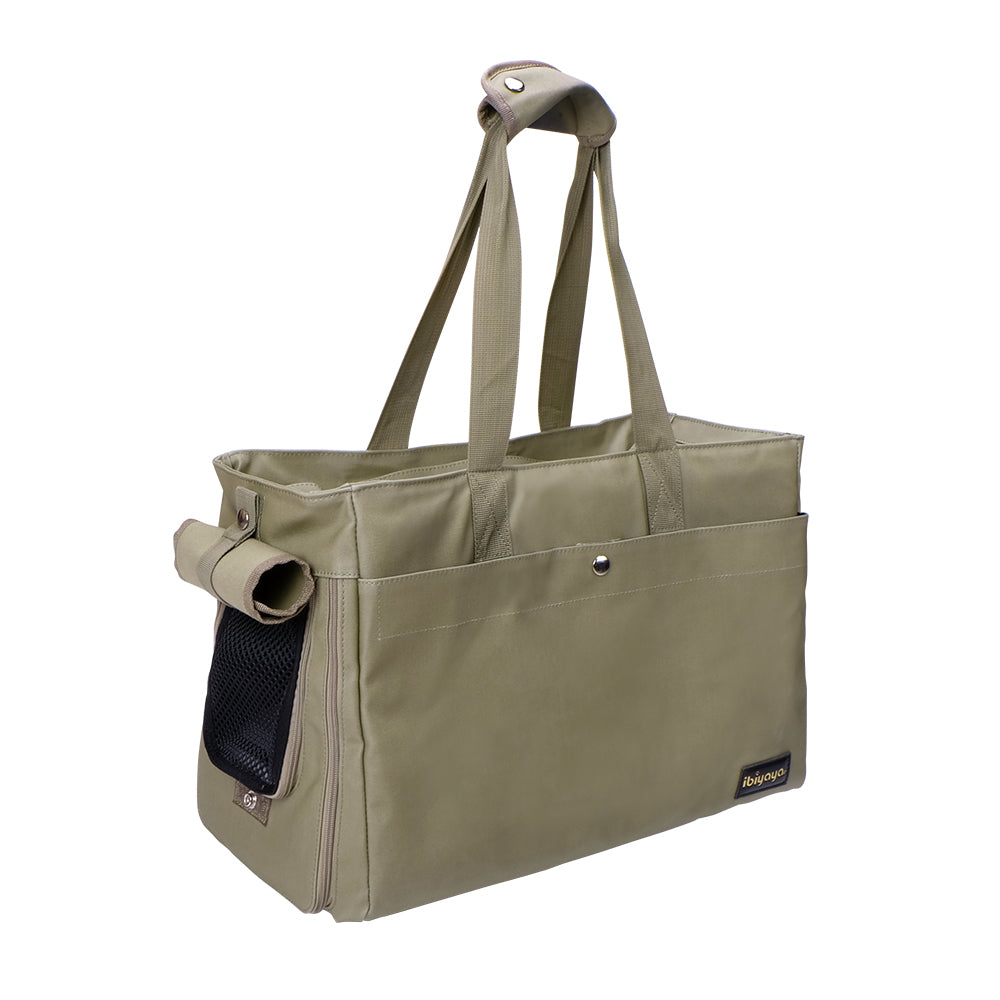 Canvas Pet Tote - Light Green by Ibiyaya