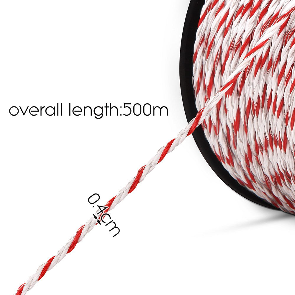 Giantz Electric Fence Poly Rope 2x 500M