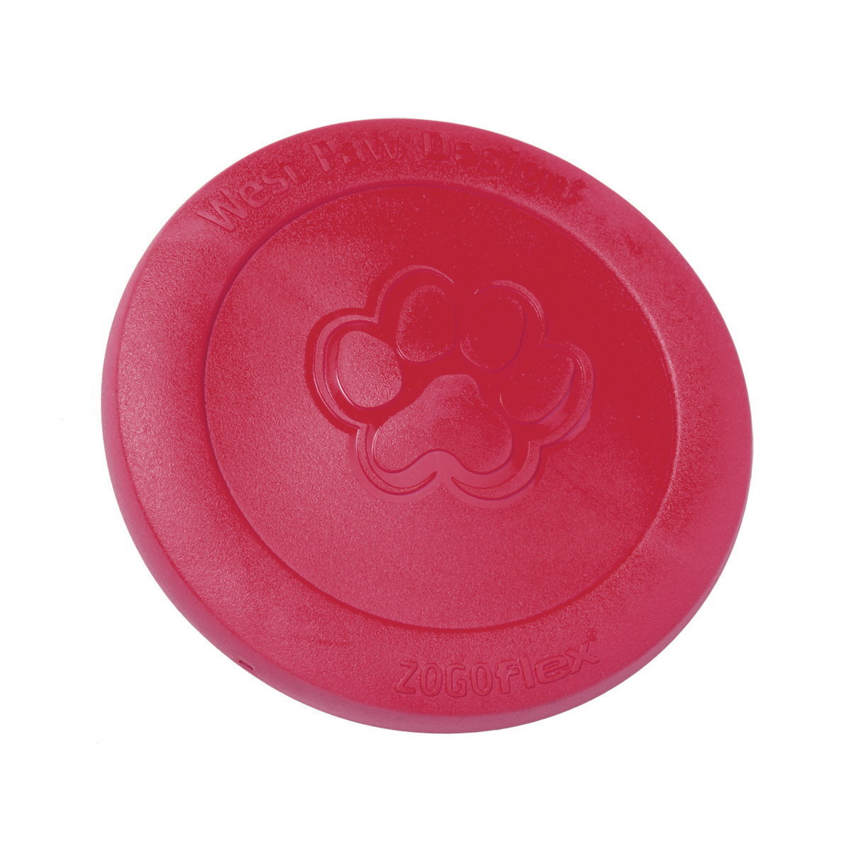 West Paw Zisc Flying Disc Fetch Dog Toy - Small - Ruby Red