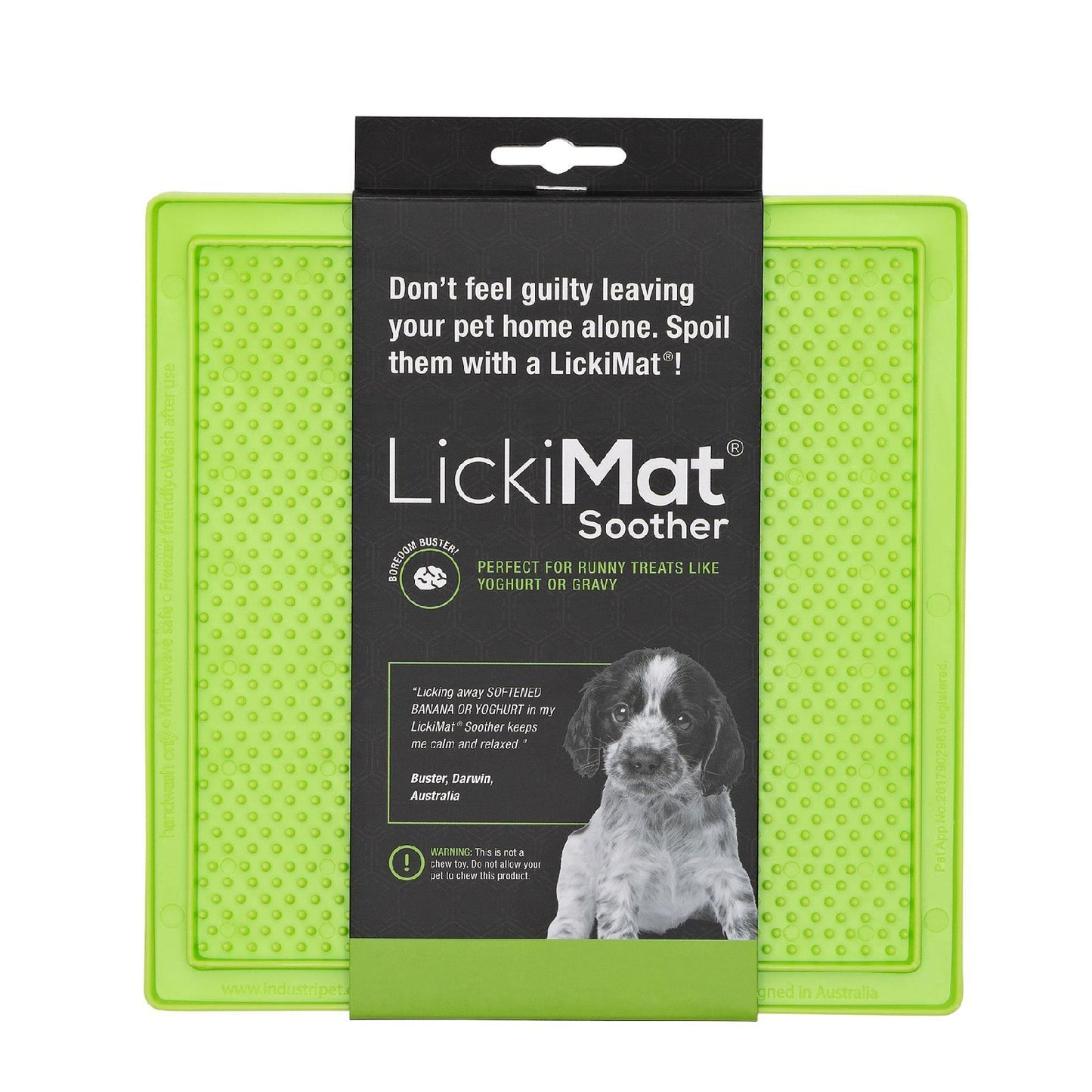 Lickimat Soother Original Slow Food Licking Mat for Cats & Dogs - Purple