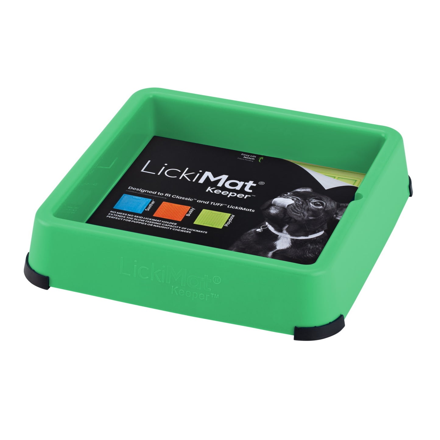 The Keeper Lickmat Pad Holder for Standard Size Lickimats - Green