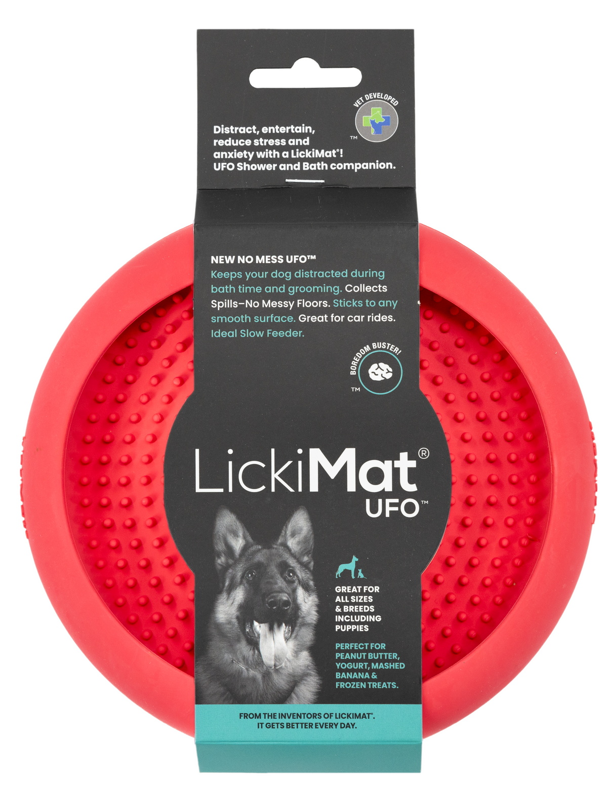 Lickimat UFO Slow Food Anti-Anxiety Licking Dog Bowl - Orange