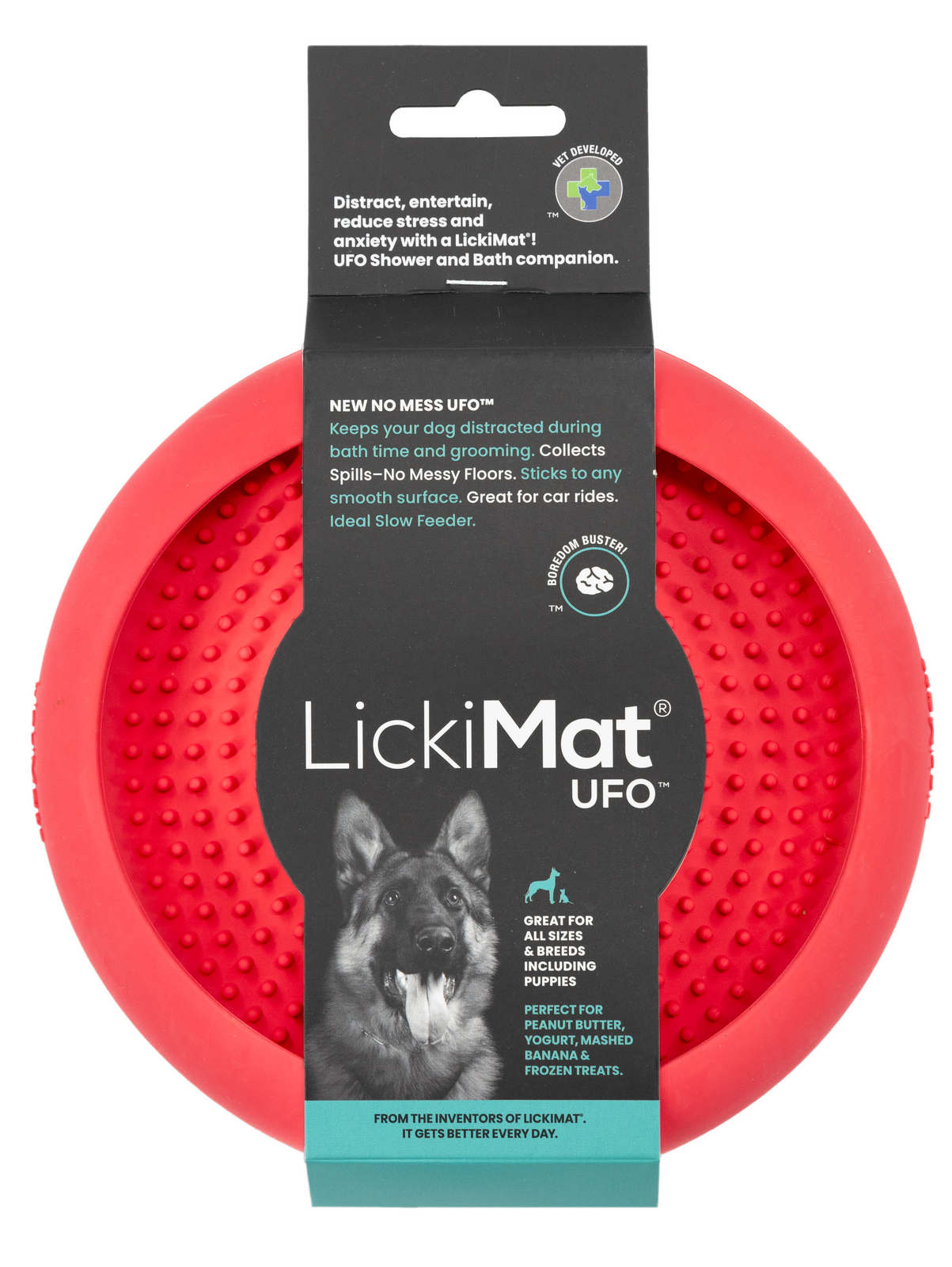 Lickimat UFO Slow Food Anti-Anxiety Licking Dog Bowl - Green