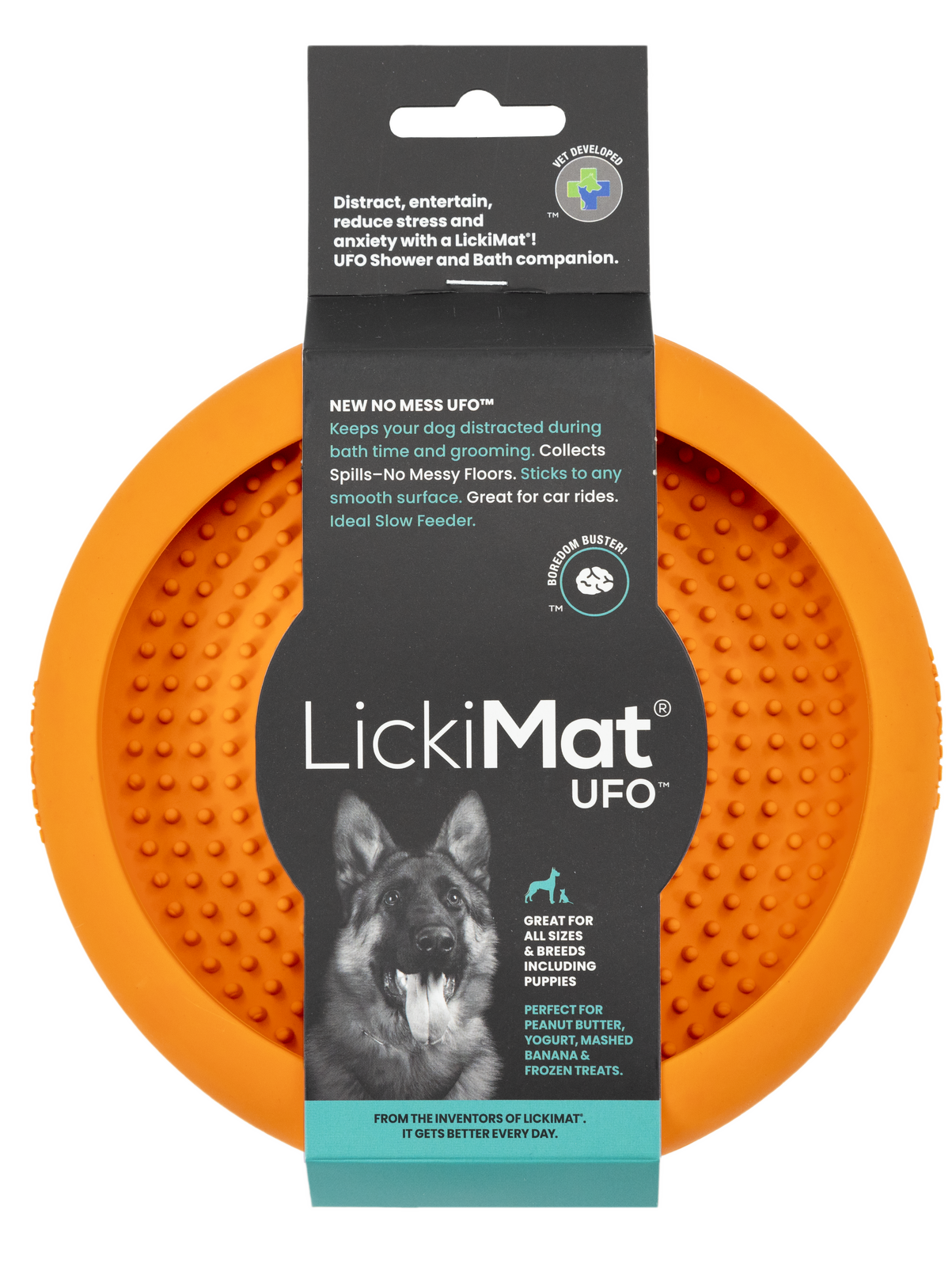 Lickimat UFO Slow Food Anti-Anxiety Licking Dog Bowl - Green