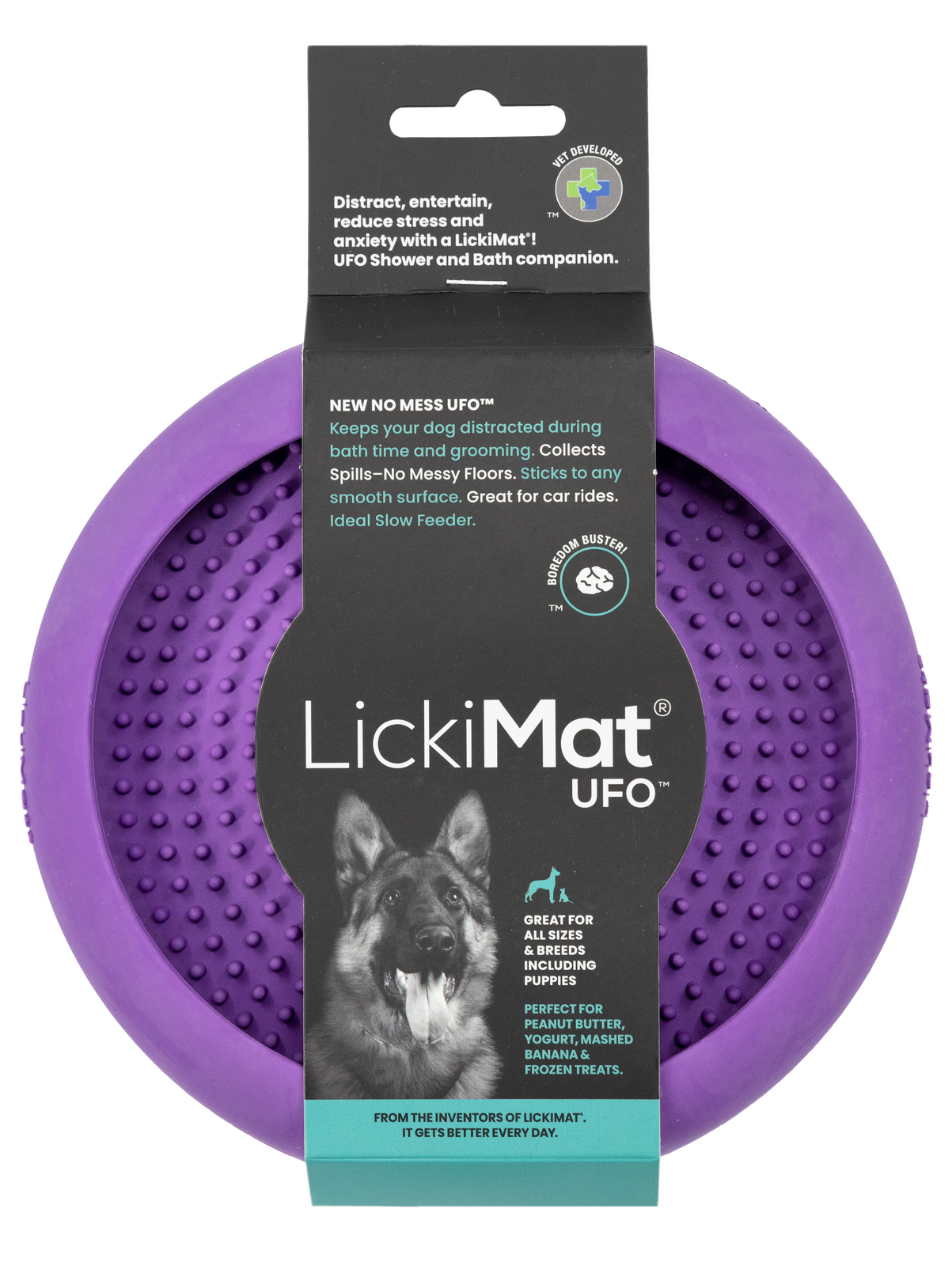 Lickimat UFO Slow Food Anti-Anxiety Licking Dog Bowl - Orange