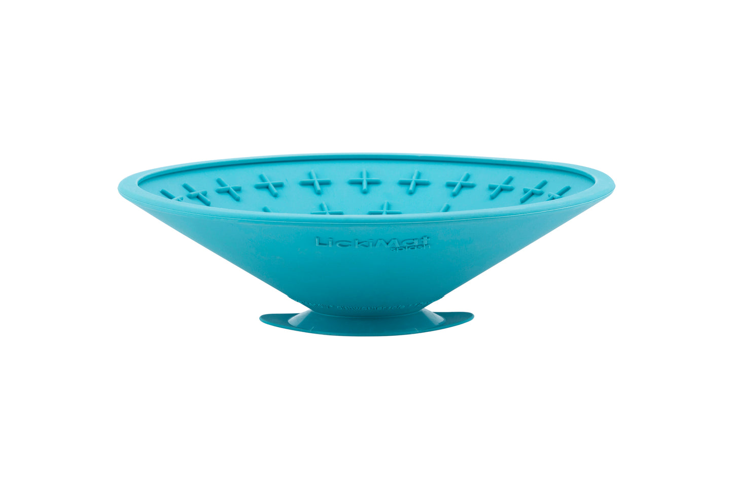 LickiMat Splash Wall & Floor Suction Slow Feeder Dog Bowl - Blue