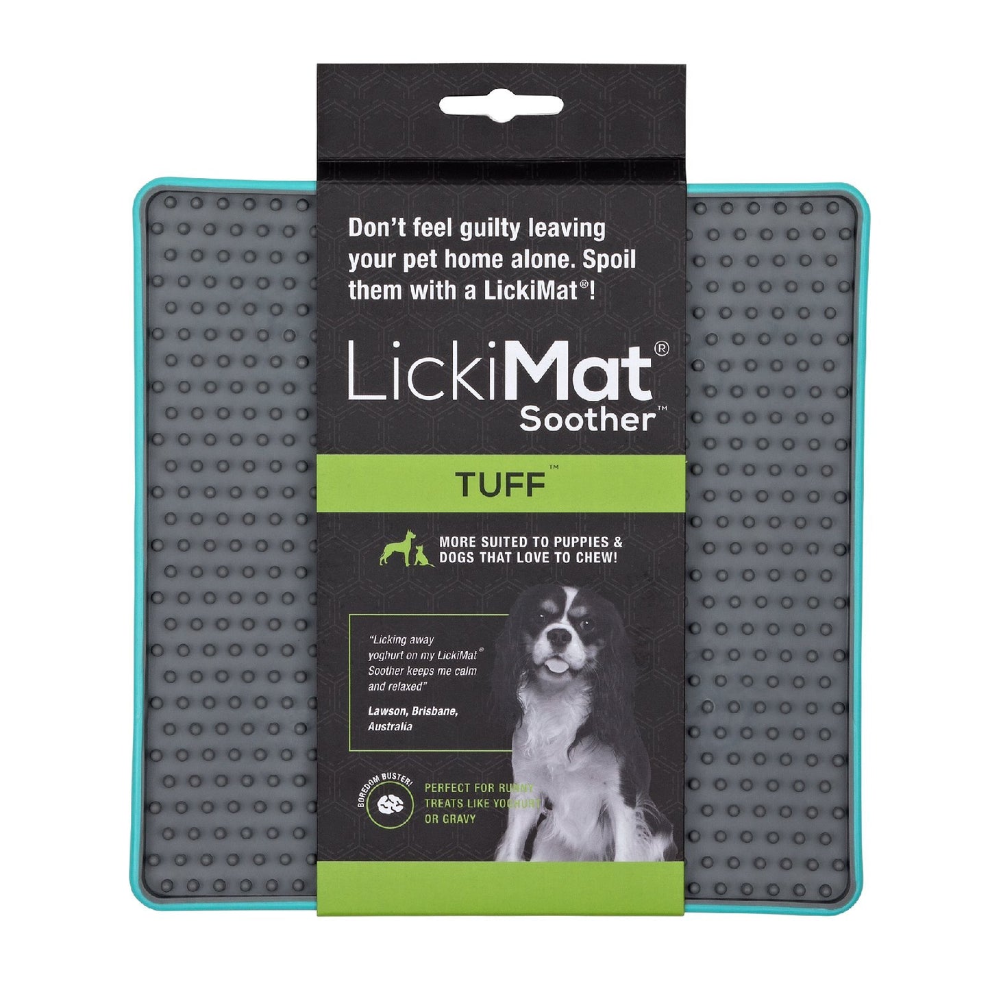 LickiMat Soother Tuff Slow Food Mat Dog Bowl - Orange