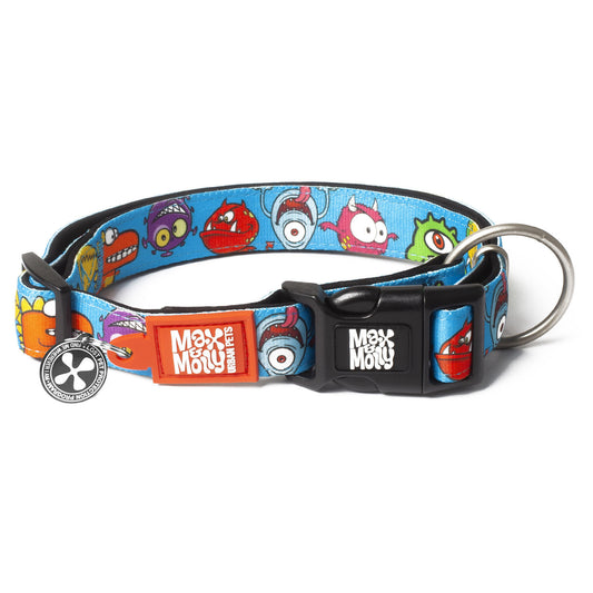 Max & Molly Smart ID Dog Collar - Little Monsters - Medium