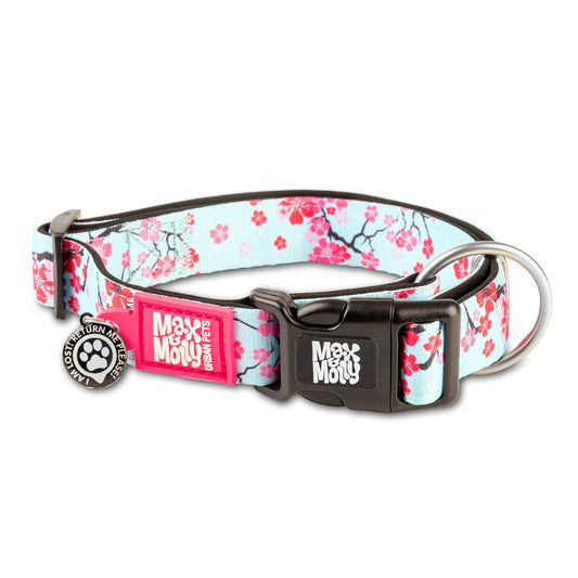 Max & Molly Smart ID Dog Collar - Cherry Bloom - X-Small