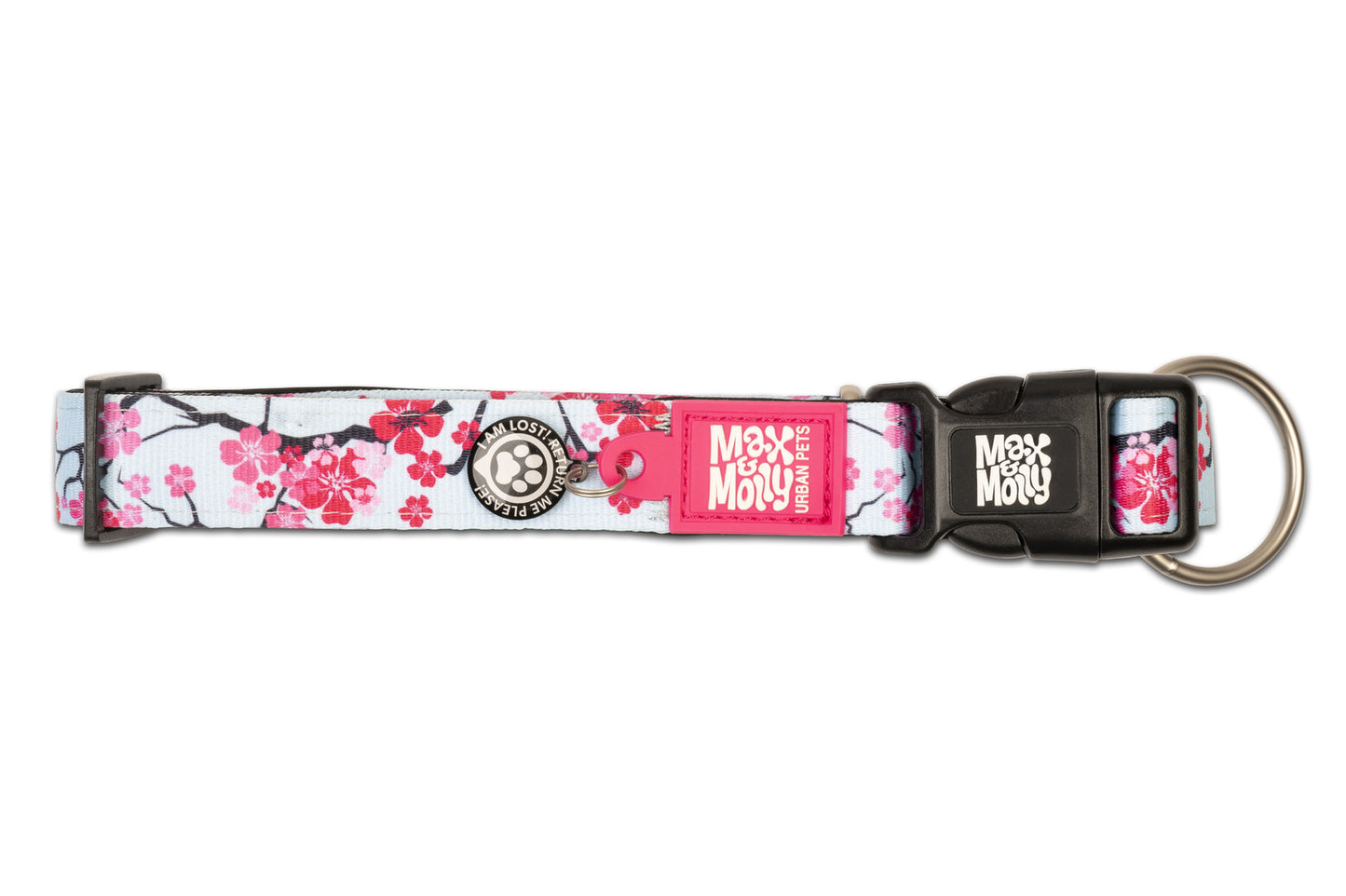 Max & Molly Smart ID Dog Collar - Cherry Bloom - Small