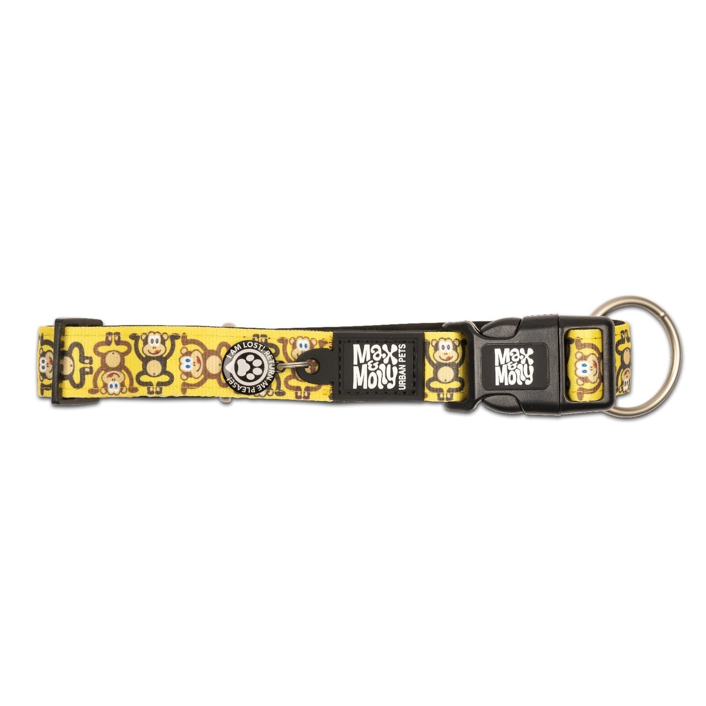 Max & Molly Smart ID Dog Collar - Monkey Maniac - Medium