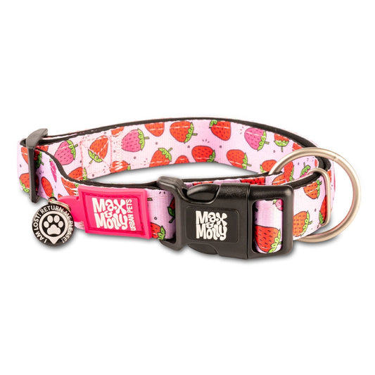 Max & Molly Smart ID Dog Collar - Strawberries - X-Small