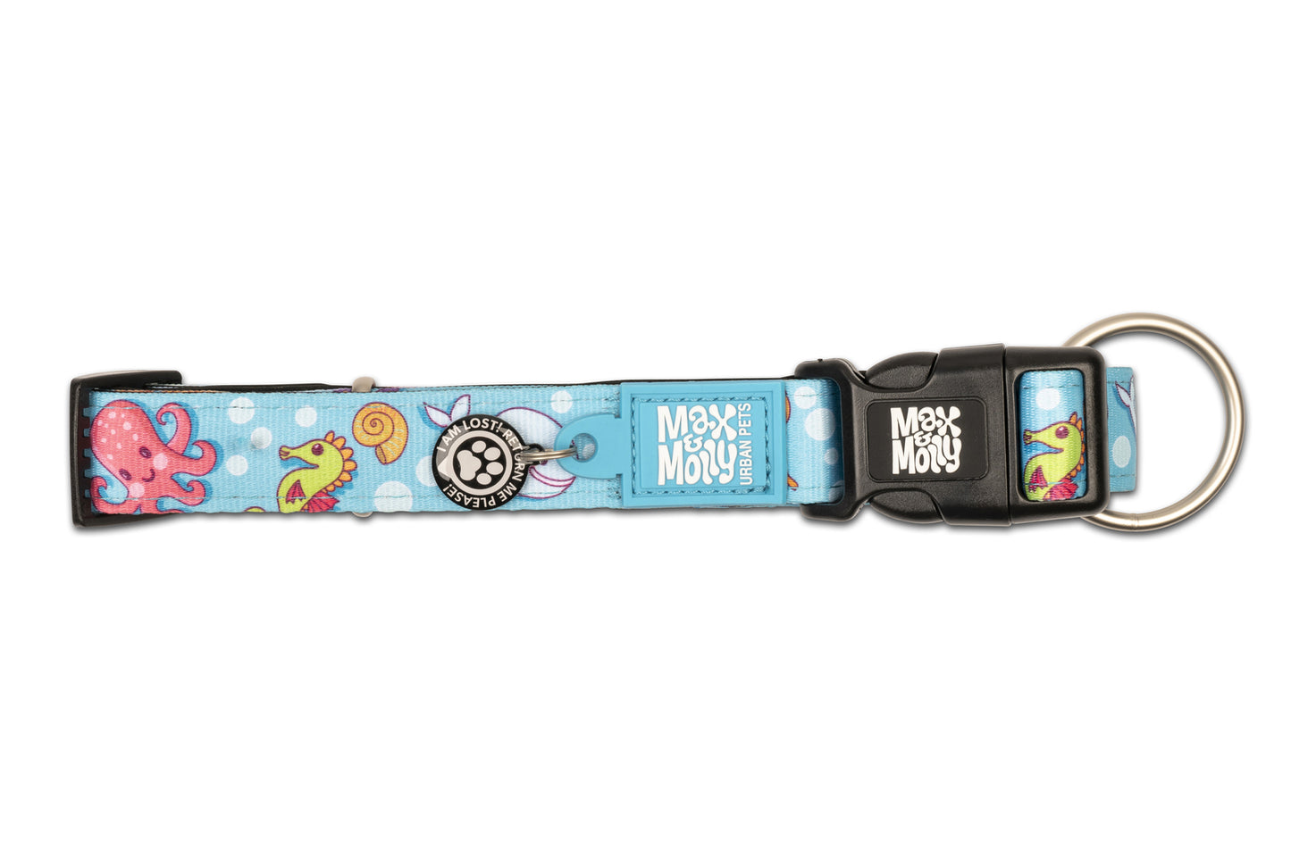 Max & Molly Smart ID Dog Collar - Blue Ocean - Small