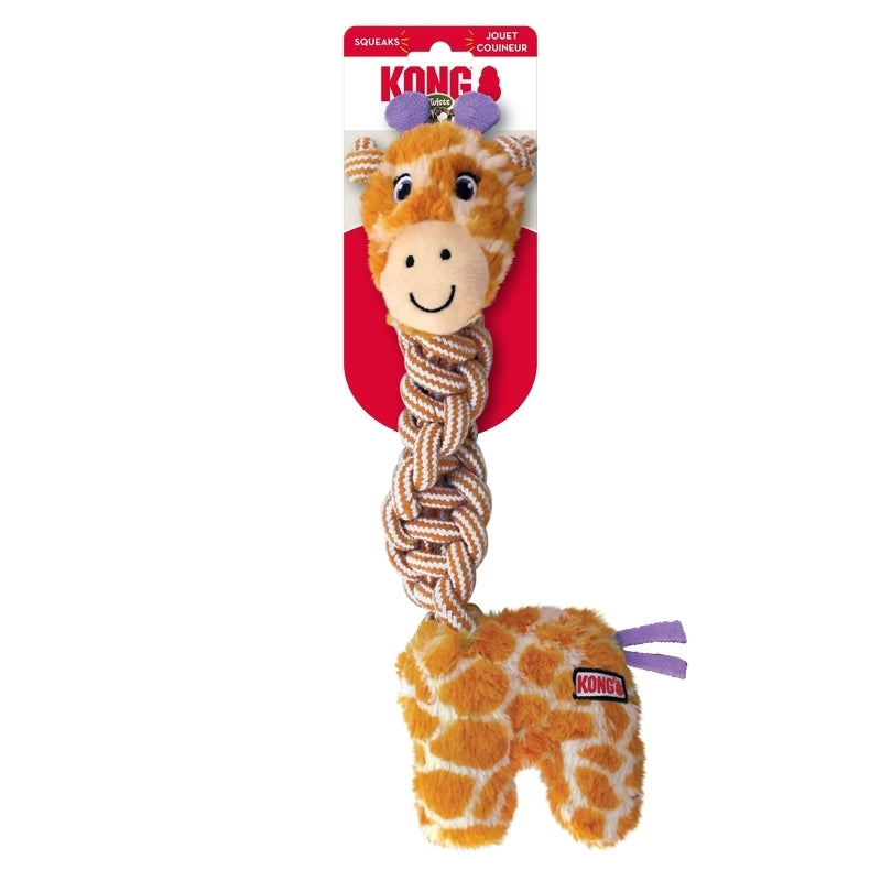 KONG Knots Twists Plush Tug Dog Toy - Med/Lge - 3 Assorted Designs