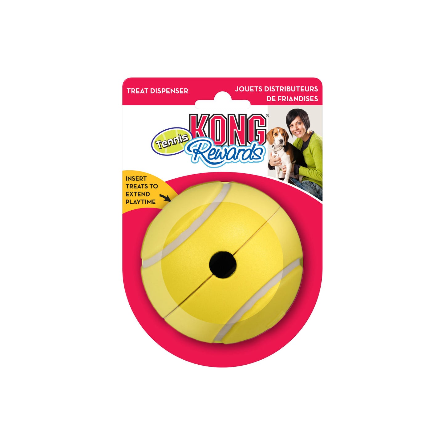 KONG Rewards Tennis Treat Dog Ball - Small