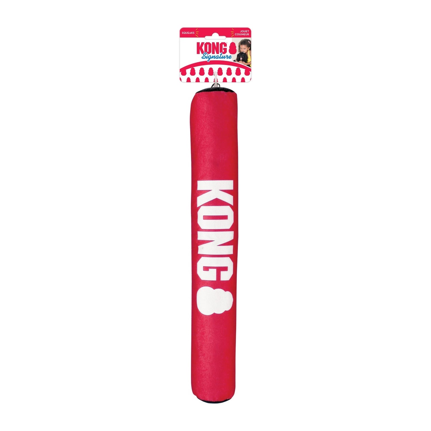 KONG Signature Stick - Safe Fetch Toy with Rattle & Squeak for Dogs