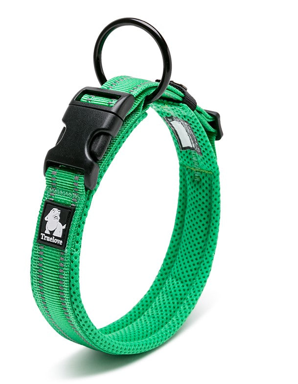 Heavy Duty Reflective Collar Grass Green 2XS