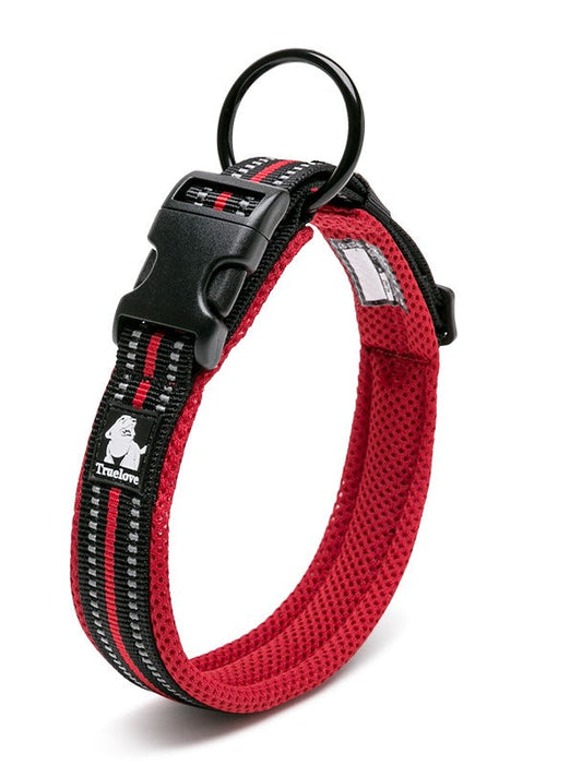 Heavy Duty Reflective Collar Red M