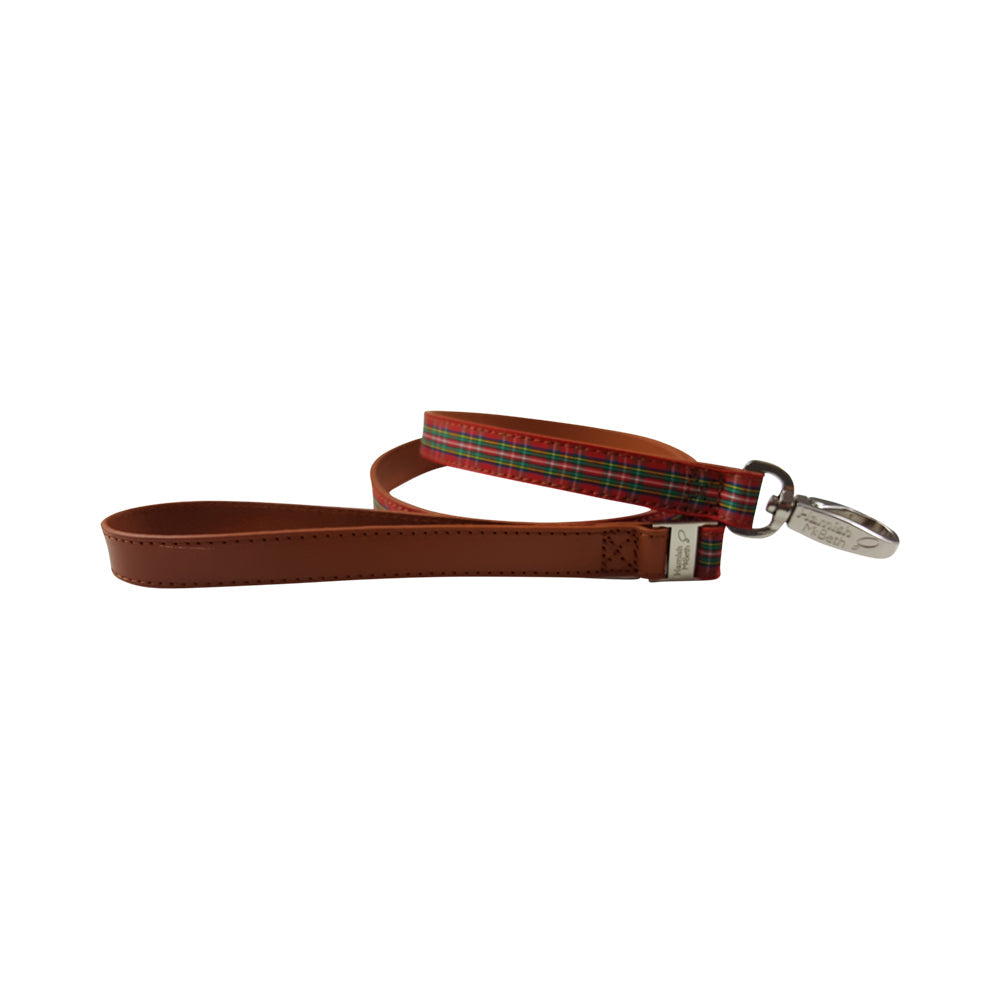 Highland Red Tartan Dog Lead