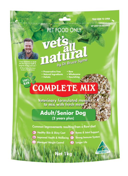 Vets All Natural Complete Mix 1 Kg Adult/Senior