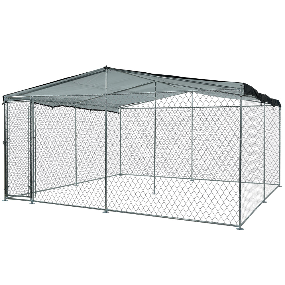 4x4m Dog Enclosure Kennel Large Chain Dogs Cat Cage Pet Animal Cover Shade Fencing Run Playpen