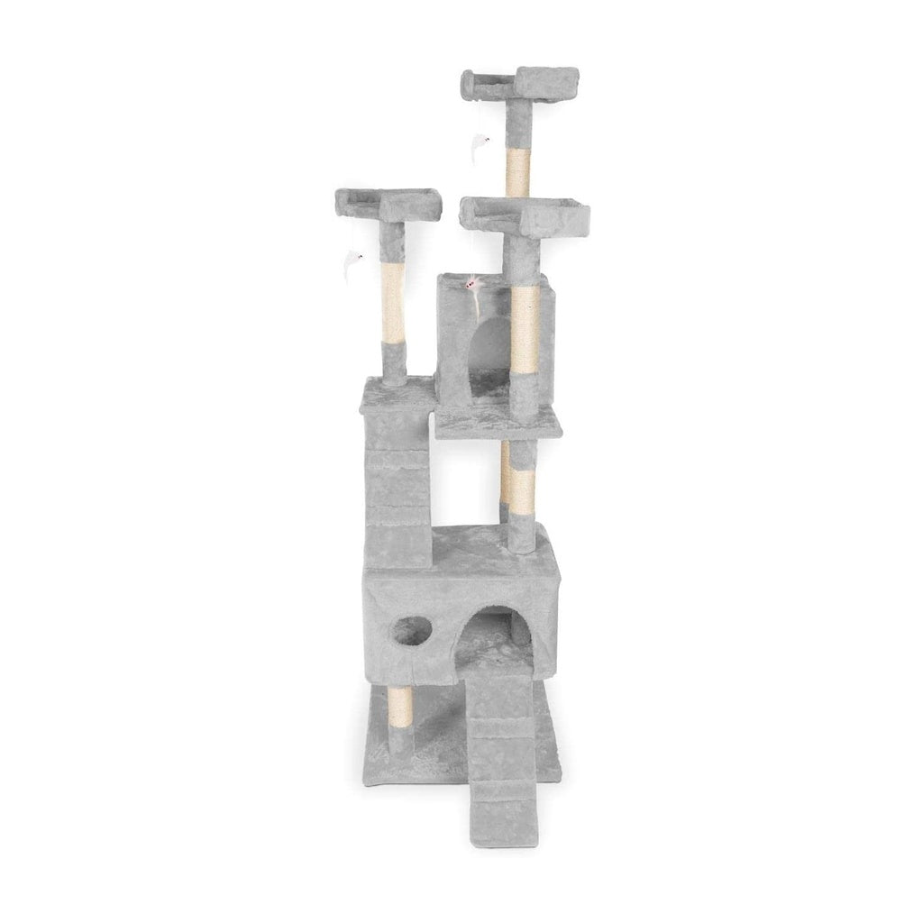 Floofi 170cm Plush Cat Condo Cat Tree Grey FI-CT-161-ZZ