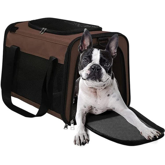 Floofi Portable Pet Carrier-L Size (Brown) FI-PC-139-FCQ