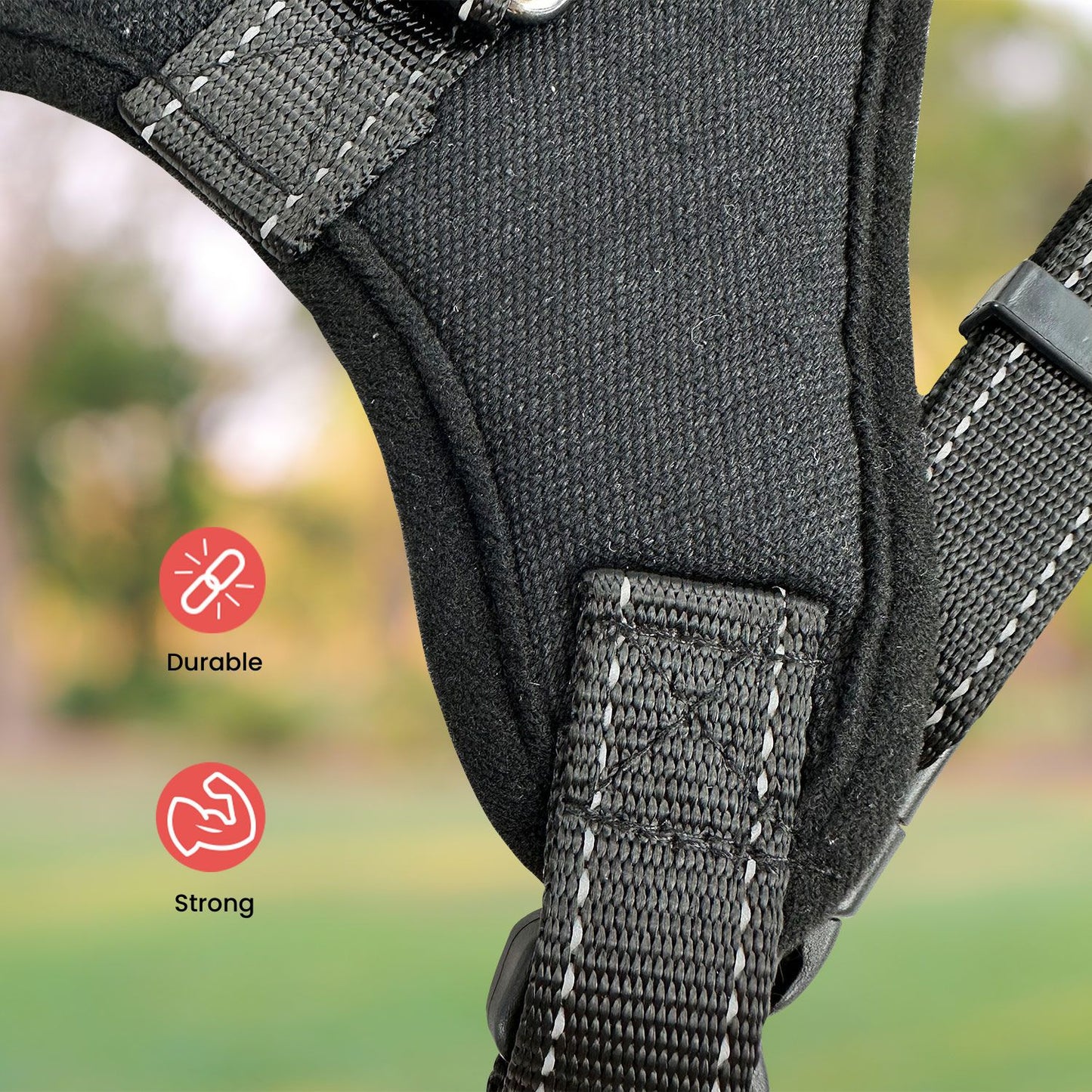 FLOOFI Dog Harness XXL Size (Black)