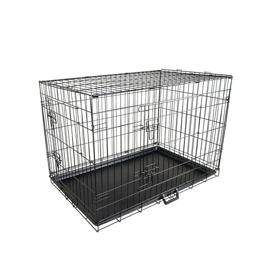 Paw Mate Wire Dog Cage Foldable Crate Kennel 24in with Tray