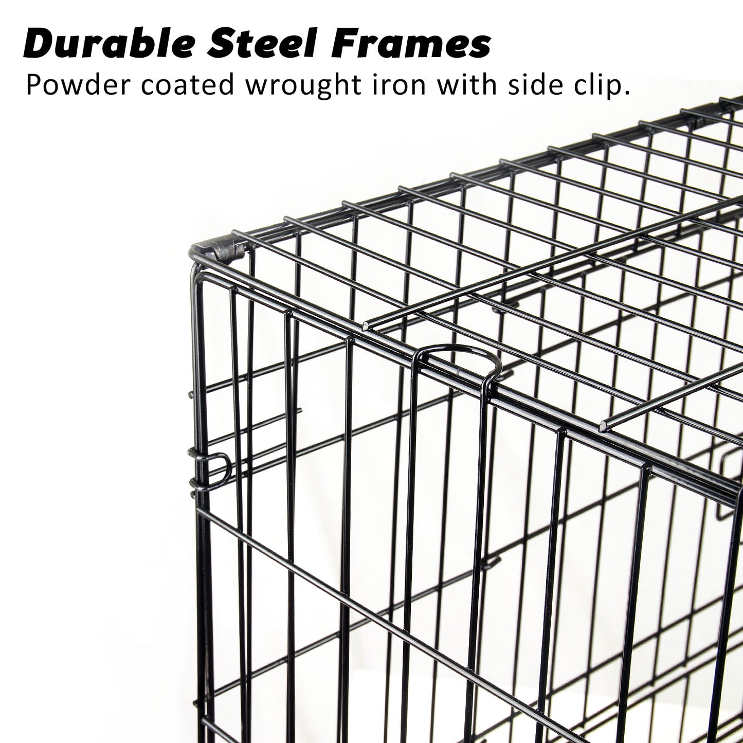 Wire Dog Cage Foldable Crate Kennel 36in withTray + Cushion Mat Combo