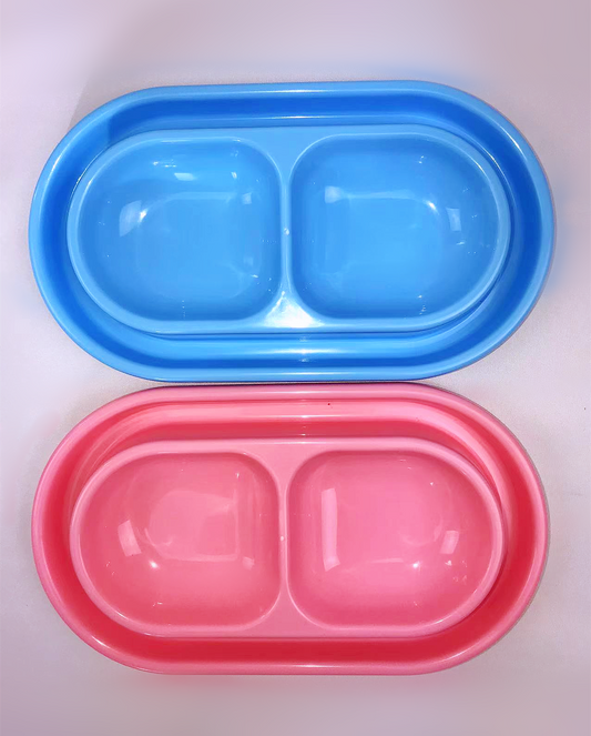 YES4PETS 2 x Large Anti-Ant Pet Plastic Rabbit Dog Feeding Bowls Cat Rabbit Guinea Pig Feeder