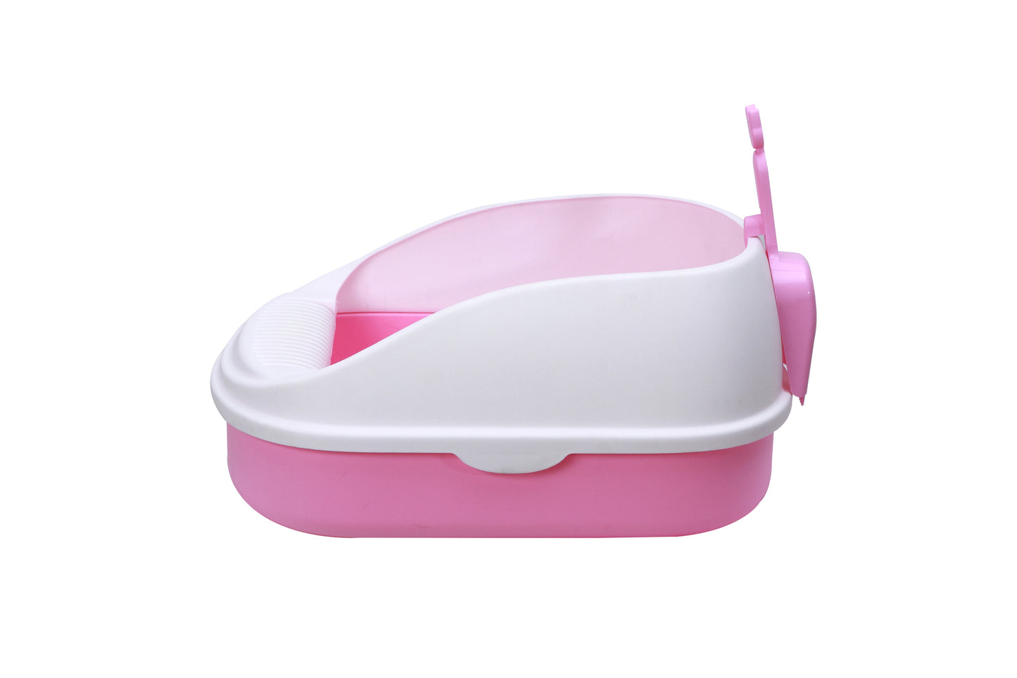 YES4PETS Large Portable Cat Toilet Litter Box Tray with Scoop and Grid Tray Pink