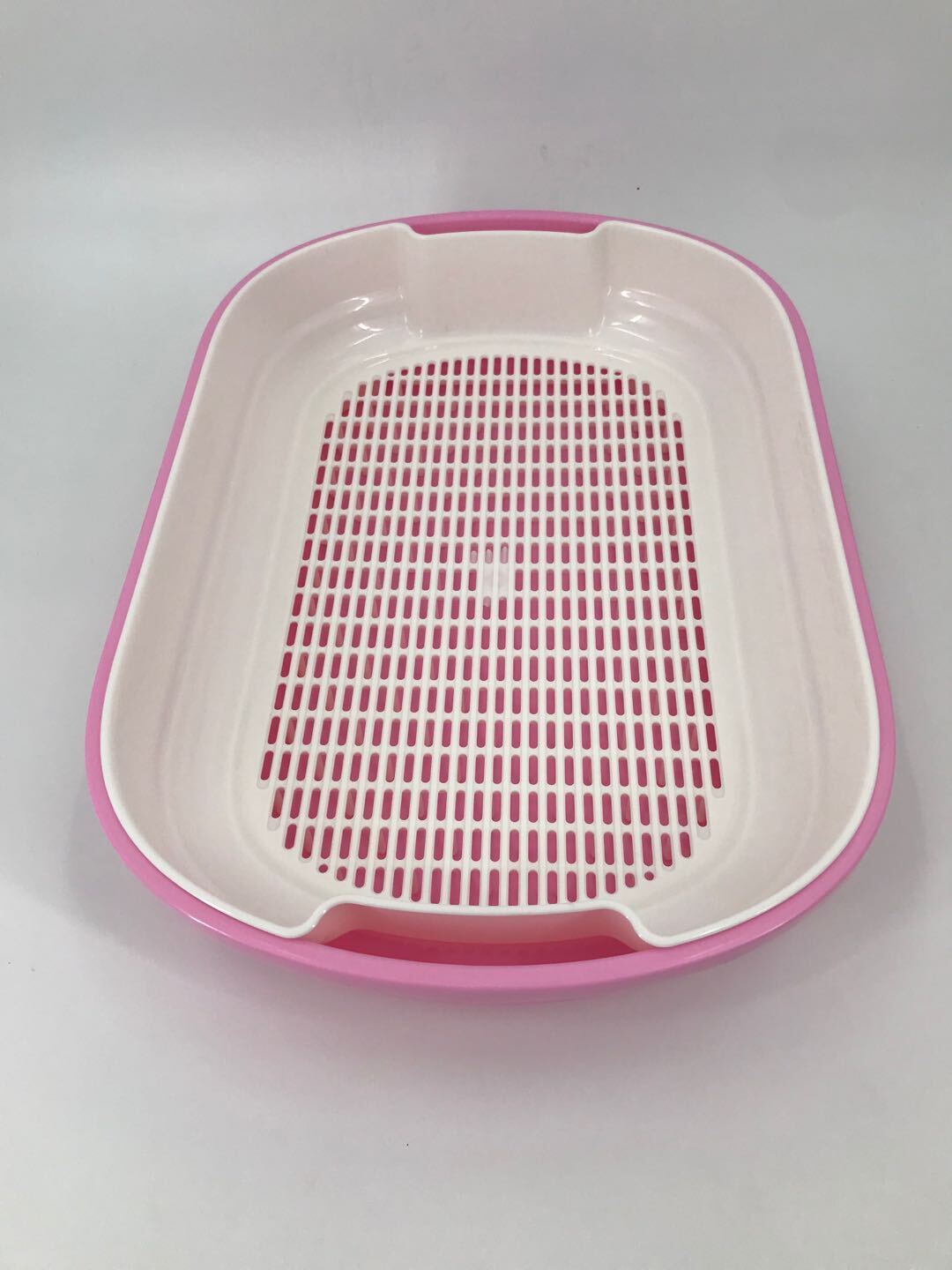 YES4PETS Large Portable Cat Toilet Litter Box Tray with Scoop and Grid Tray Pink