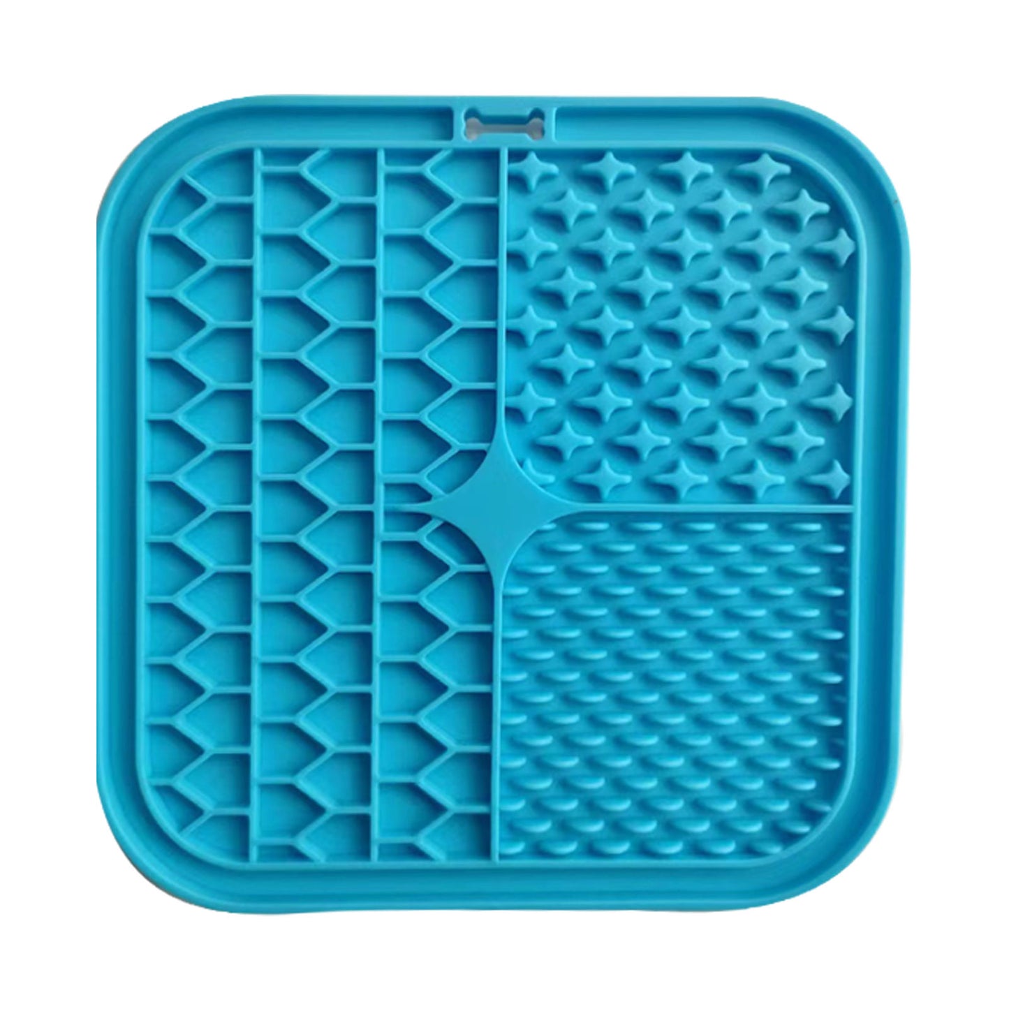 Pawfriends Silicone Dog Pet Lick Mat Anti-choking Slow Feeder Bath Grooming Helper Blue