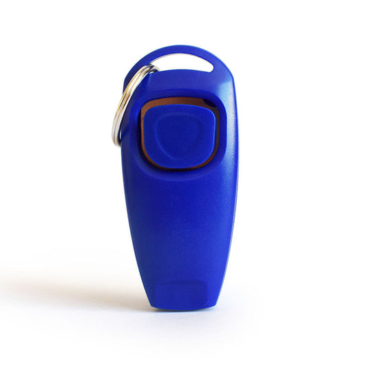 Pawfriends 2IN1 Dog Training Whistle Clicker Combo Stop Pet Barking Obedience Train Blue