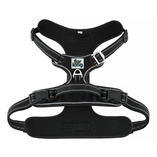 Fur King Ultimate No Pull Dog Harness - Medium - Black