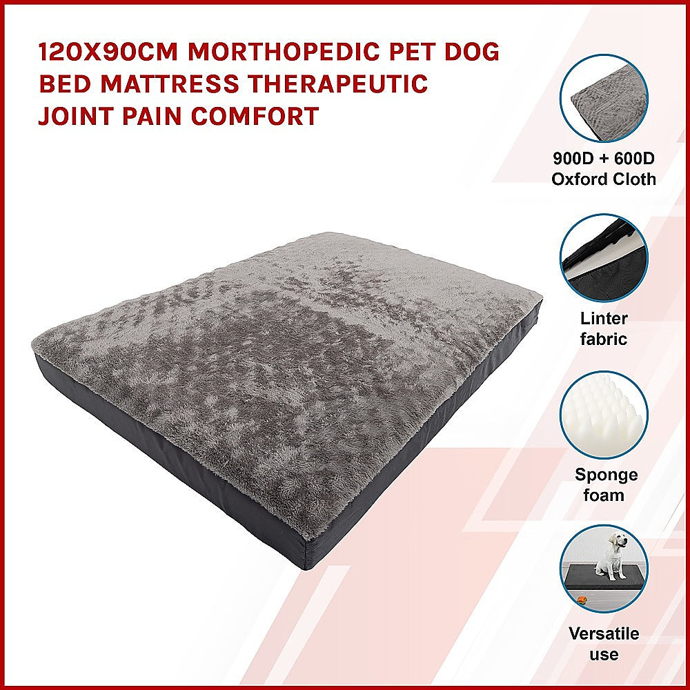 120x90cm Orthopedic Pet Dog Bed Mattress Therapeutic Joint Pain Comfort