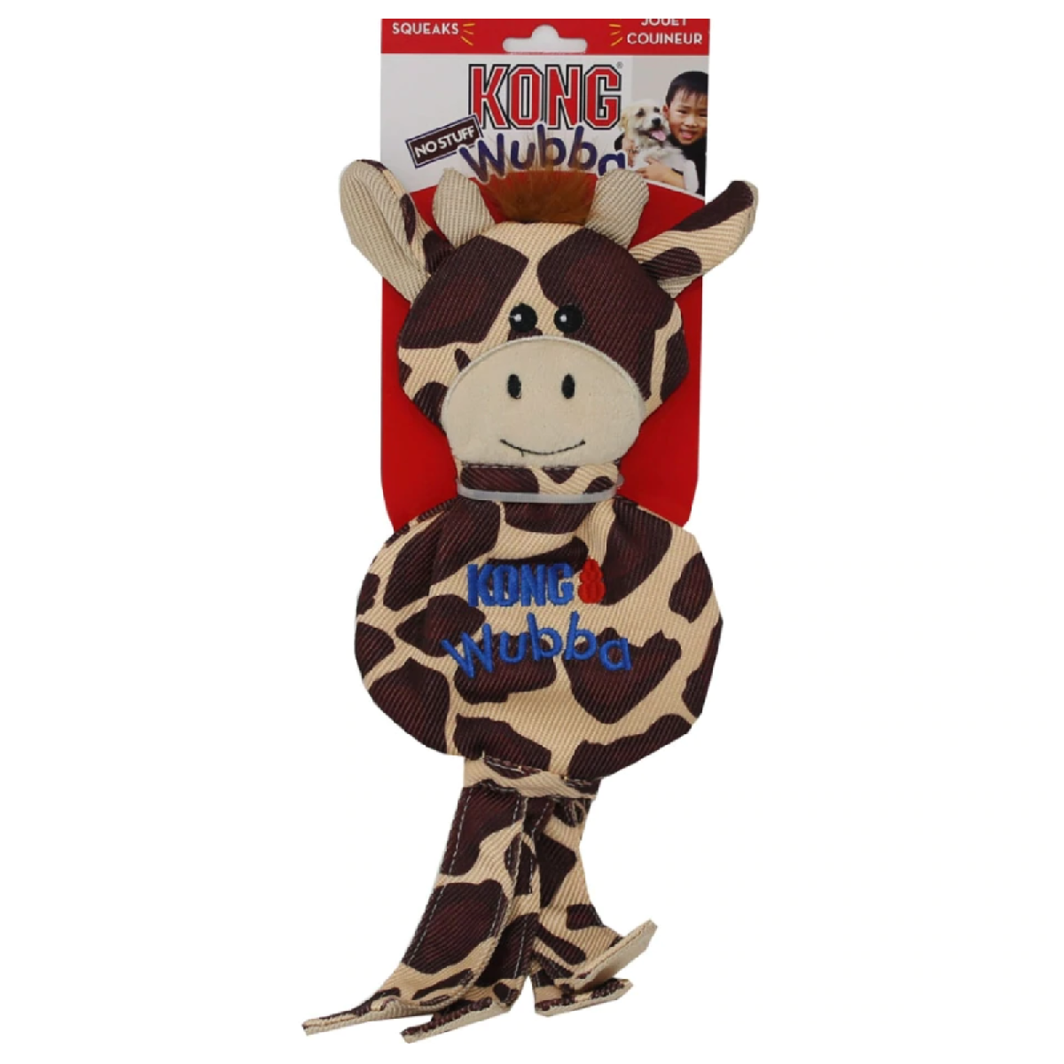 KONG Wubba No Stuff Dog Toy - Giraffe