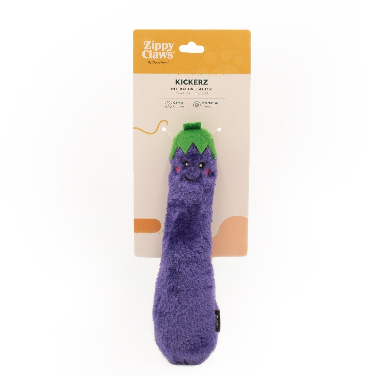 Zippy Paws ZippyClaws Kickerz Cat Toy - Eggplant