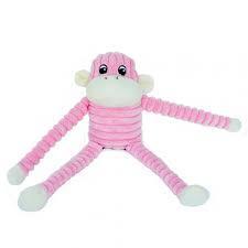 Spencer the Crinkle Monkey - Pink by Zippy Paws