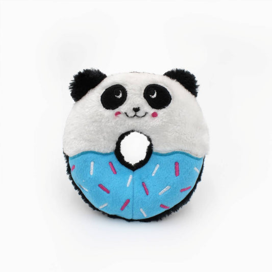 Zippy Paws Donutz Buddies Plush Squeaker Dog Toy - Panda