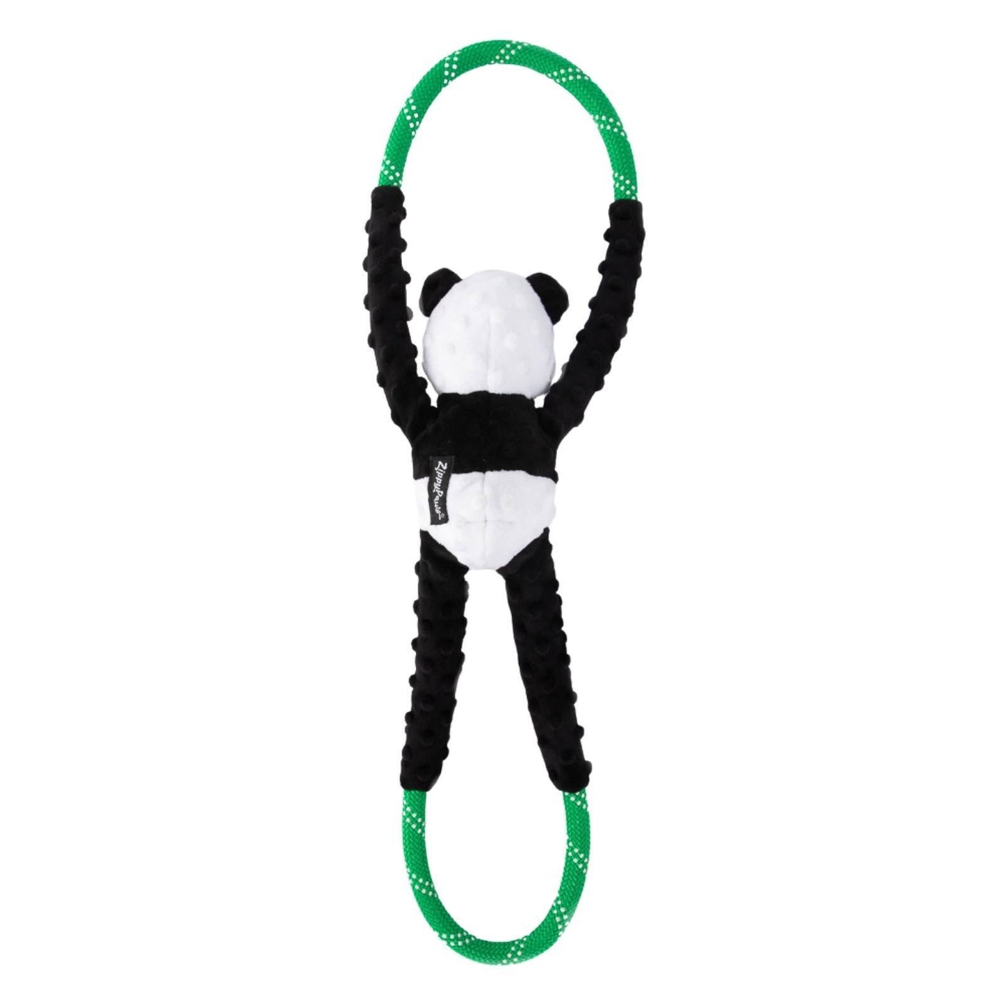 Zippy Paws RopeTugz Squeaker Dog Toy with Rope - Panda