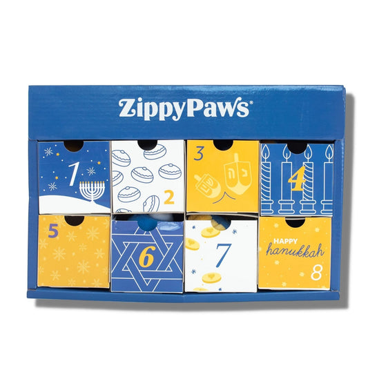 Zippy Paws Plush Squeaker Dog Toy - 8 Nights of Hanukkah Box